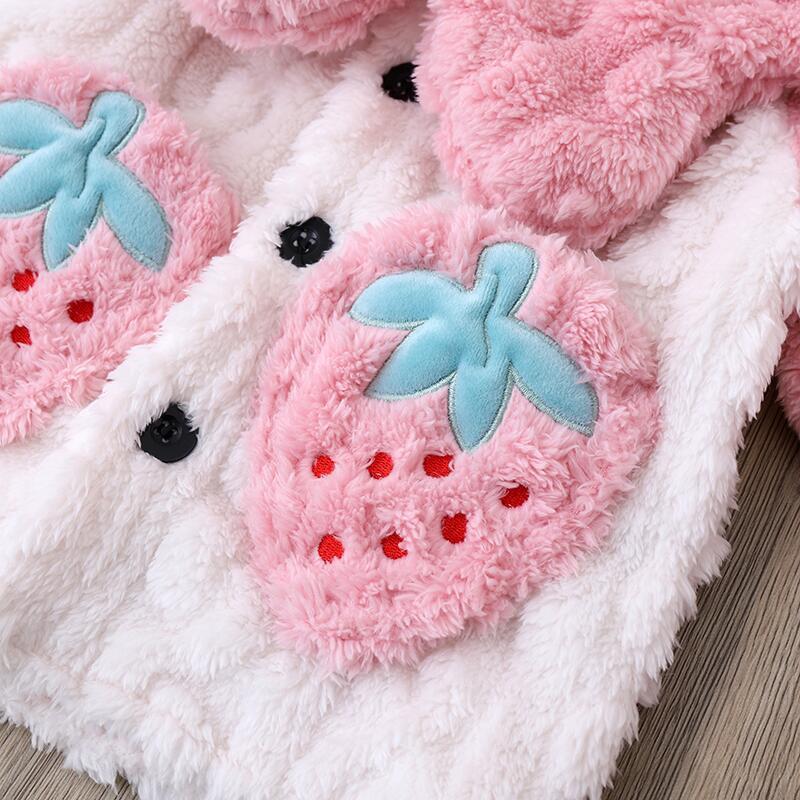 Kid Baby Girl Flannel Thickened Winter Coral Velvet Pajamas