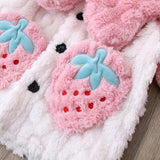 Kid Baby Girl Flannel Thickened Winter Coral Velvet Pajamas