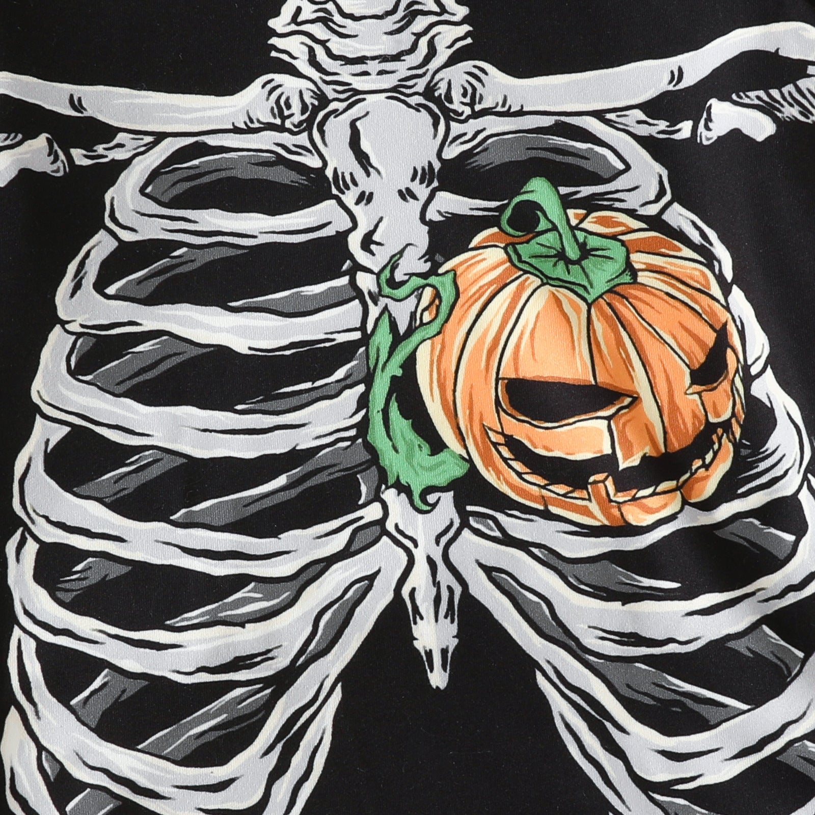 Halloween Kid Baby Girl Skull Print Long-sleeved Suit 2 Pcs Sets