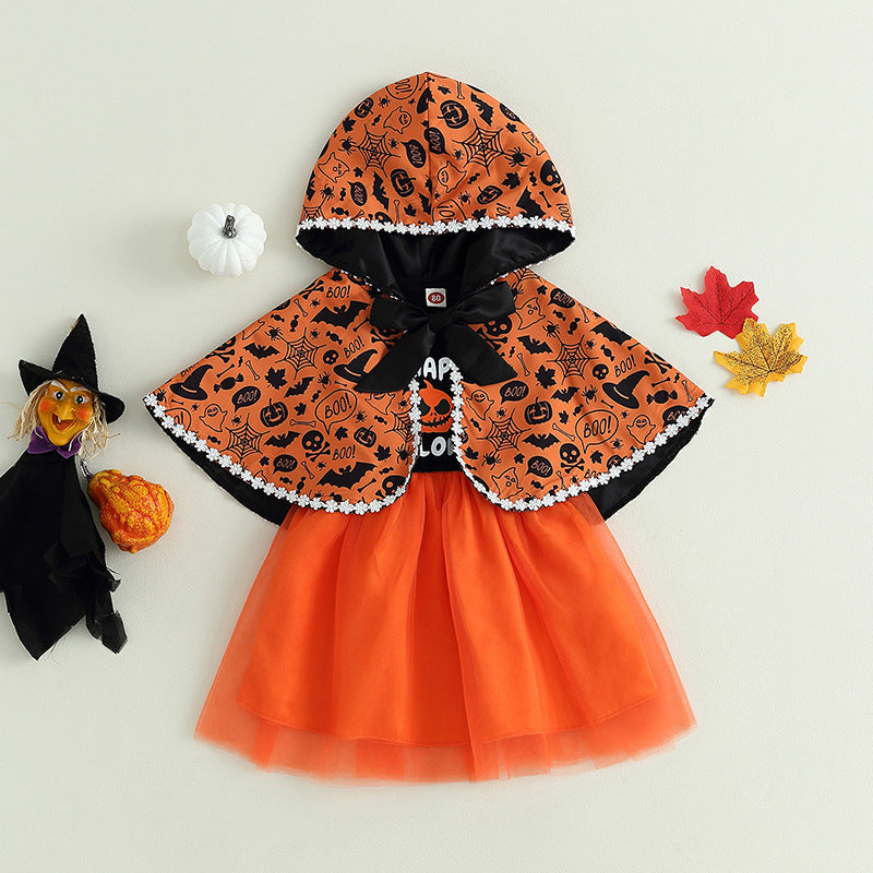 Halloween Kid Baby Girl Letter Dress