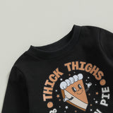 Halloween Baby Infant Sandwich Printed Long Sleeve 2 Pcs Set