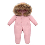 Baby One-piece Down Infant Jumpsuit Thickened Rompers