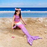 Kid Girls Swimming Mermaid Tail Swimsuits Swimwear