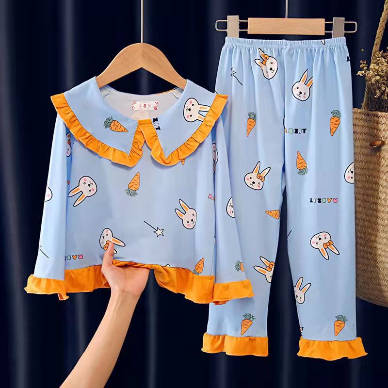 Kid Baby Girl Boy Long Sleeve Doll Cartoon Suit Pajamas