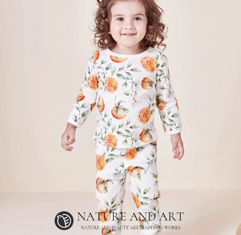 Kid Baby Girl Boy Autumn Long Sleeve Cotton Soft Comfortable Pajamas