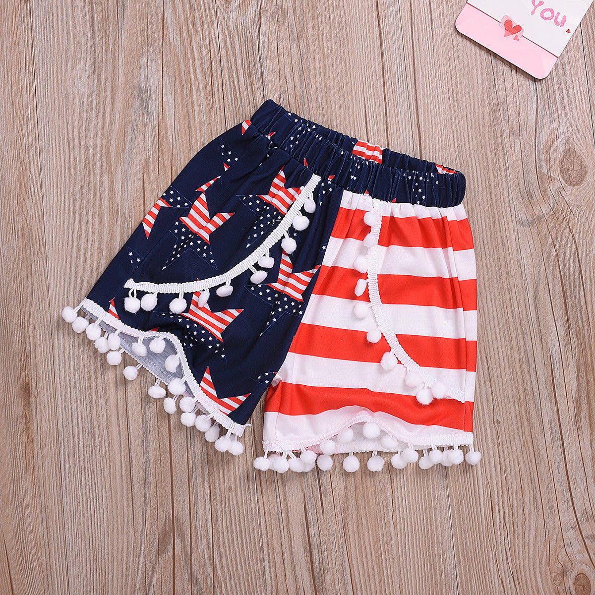 Kids Baby Girls Summer Independence Day Print Tank Shorts Set