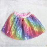 Kid Girls Sequined Fluffy Half-length Gauze Skirts