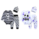 Halloween Baby Little Boy INS Long Sleeve Bodysuit 3 Pcs Set