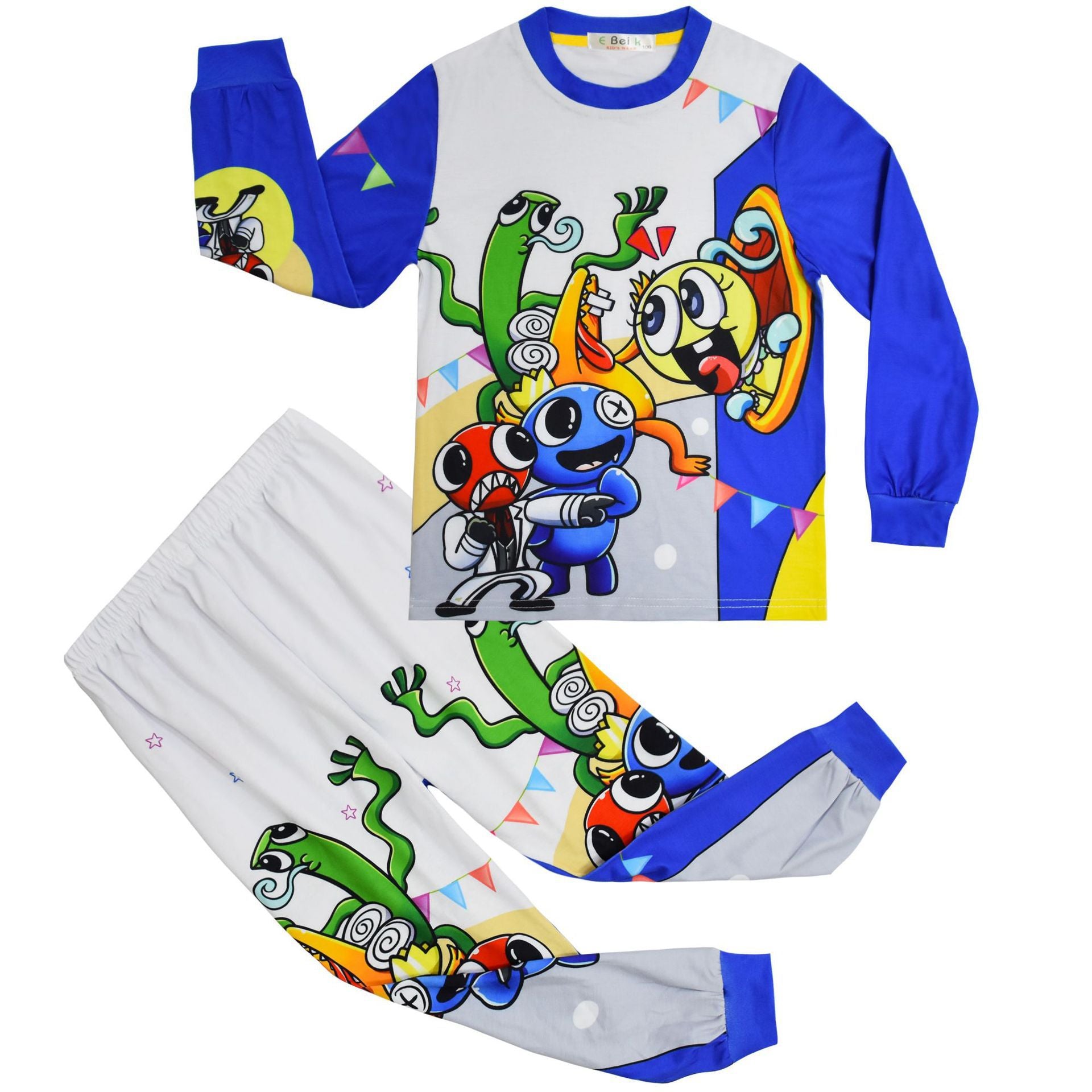 Kid Baby Boy Rainbow Friends Roblox Long Sleeved Homewear Pajamas