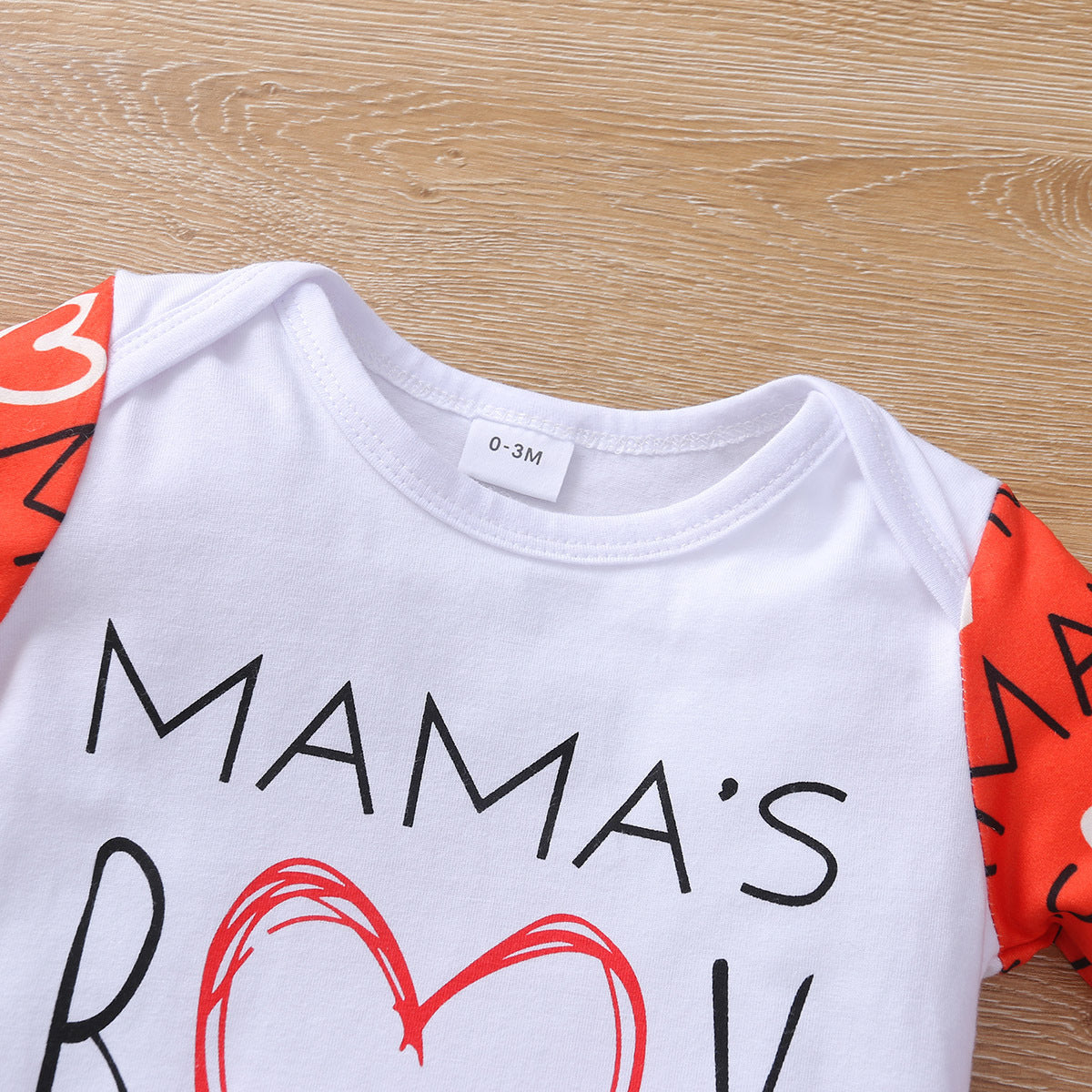 Newborn Baby Boy Full Moon Spring Autumn Letter Printed Rompers