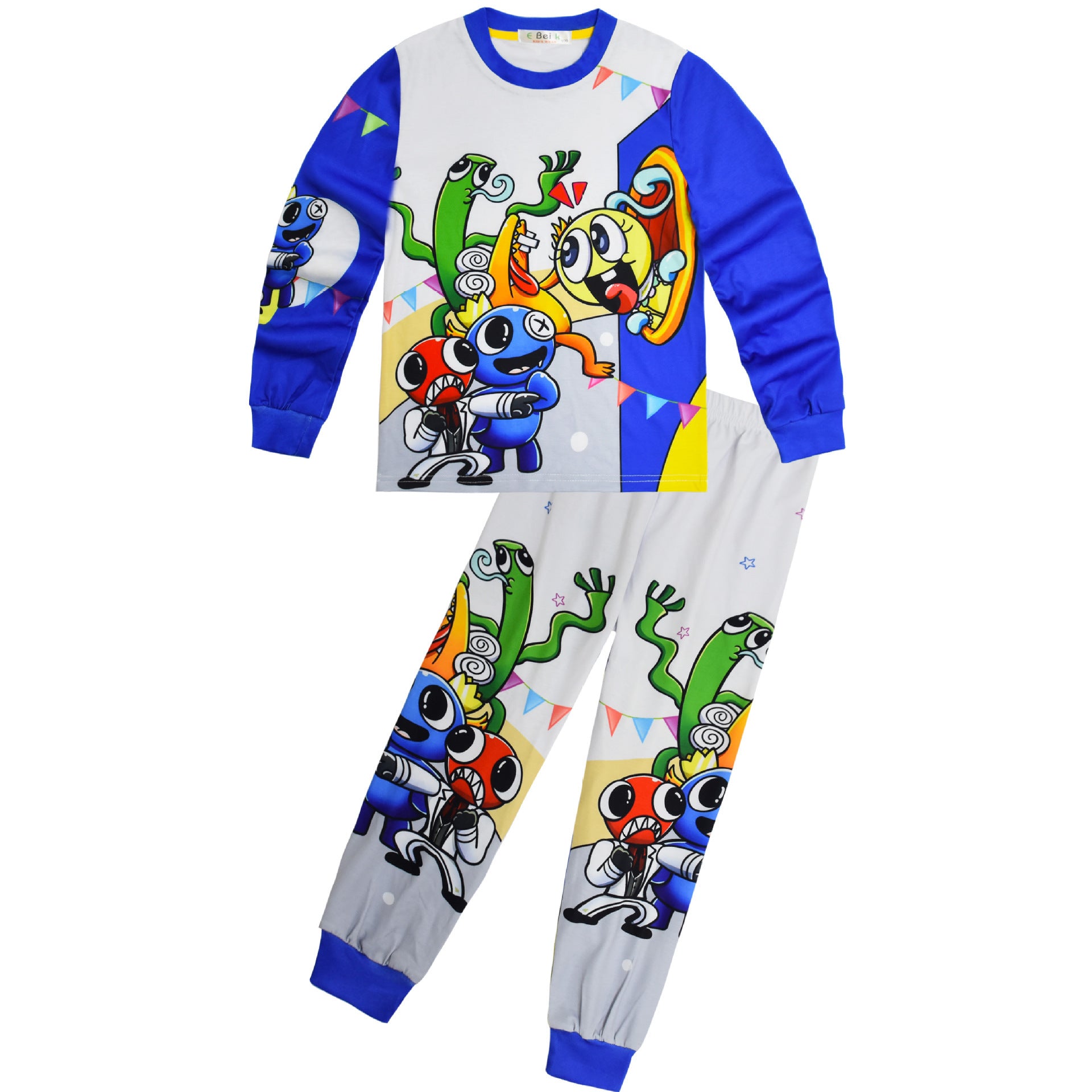 Kid Baby Boy Rainbow Friends Roblox Long Sleeved Homewear Pajamas