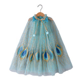 Kid Girl Mesh Christmas Glitter Gauze Thin Shawl Cloak Coats