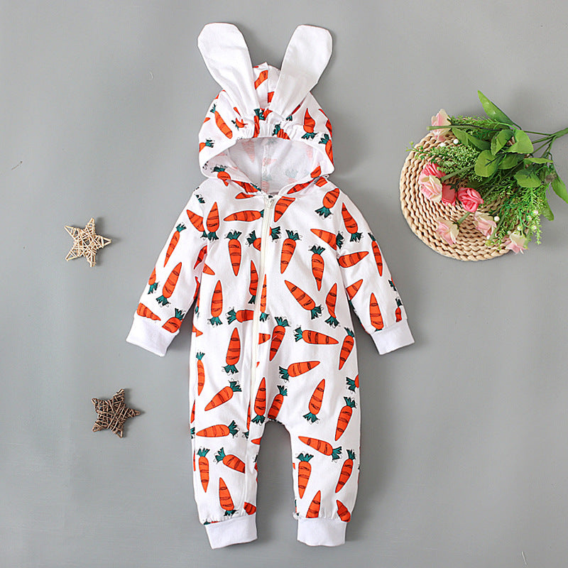 Baby Boys Girl Spring Autumn Cartoon Long Sleeve Bodysuits Rompers