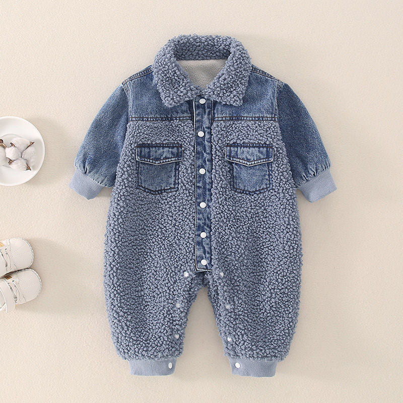 Baby One-piece Winter Thick Down Crawling Romper