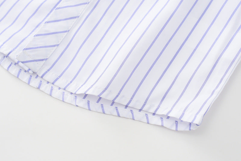 Kid Baby Boy British Striped Long-sleeved Performance Suit 3 Pcs Set