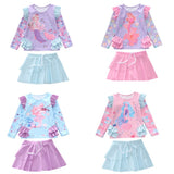 Kid Baby Girls Split Three-dimensional Lotus Leaf Swimsuit