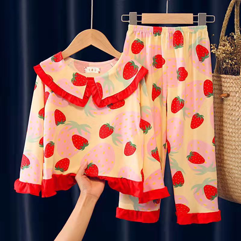 Kid Baby Girl Boy Long Sleeve Doll Cartoon Suit Pajamas