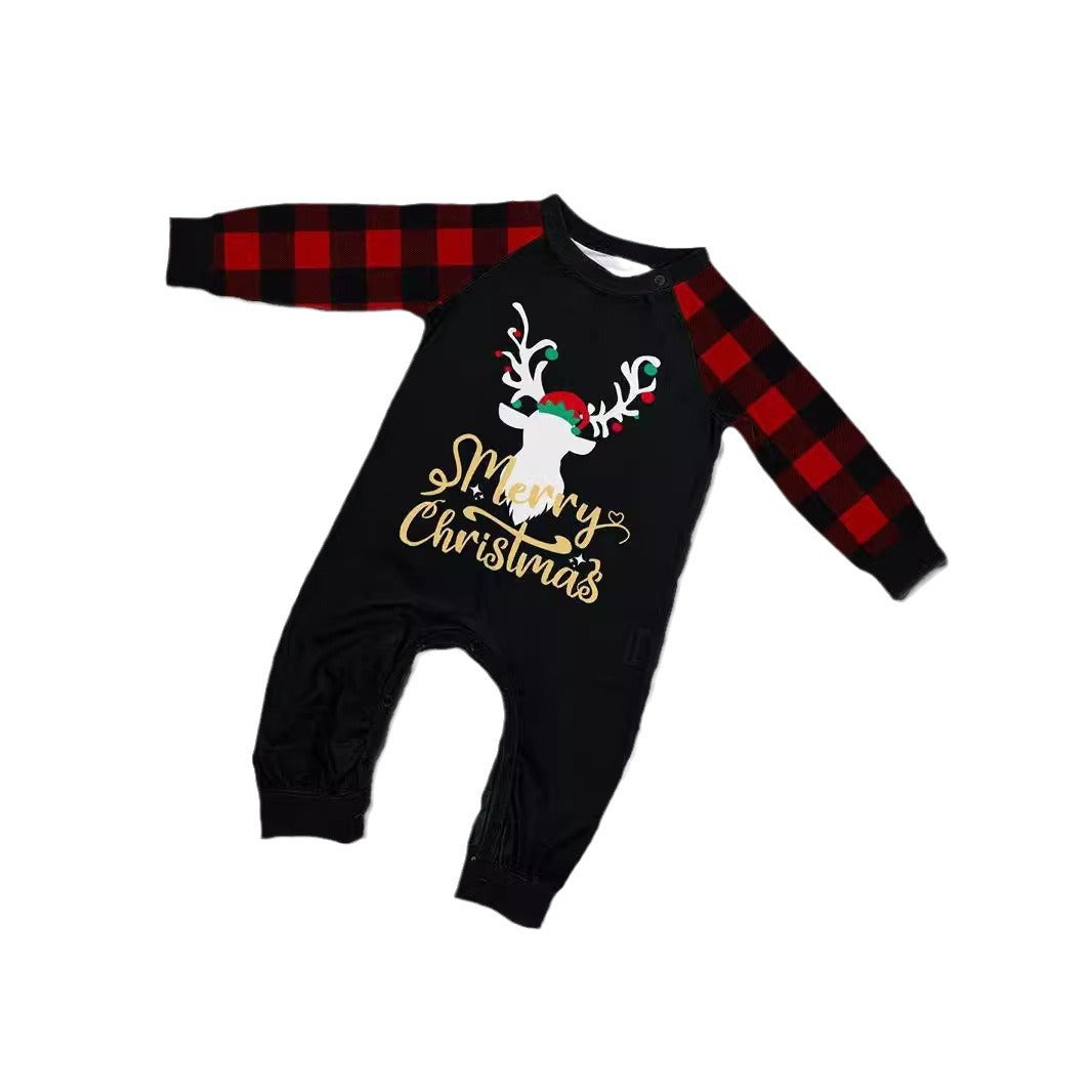Family Christmas Parent-Child Pajamas Homewear Deer Pajamas