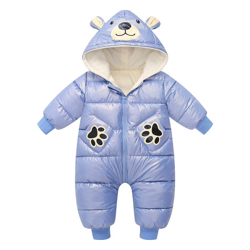 Baby Conjoined Eiderdown Cotton-padded Thickened Jumpsuit Romper