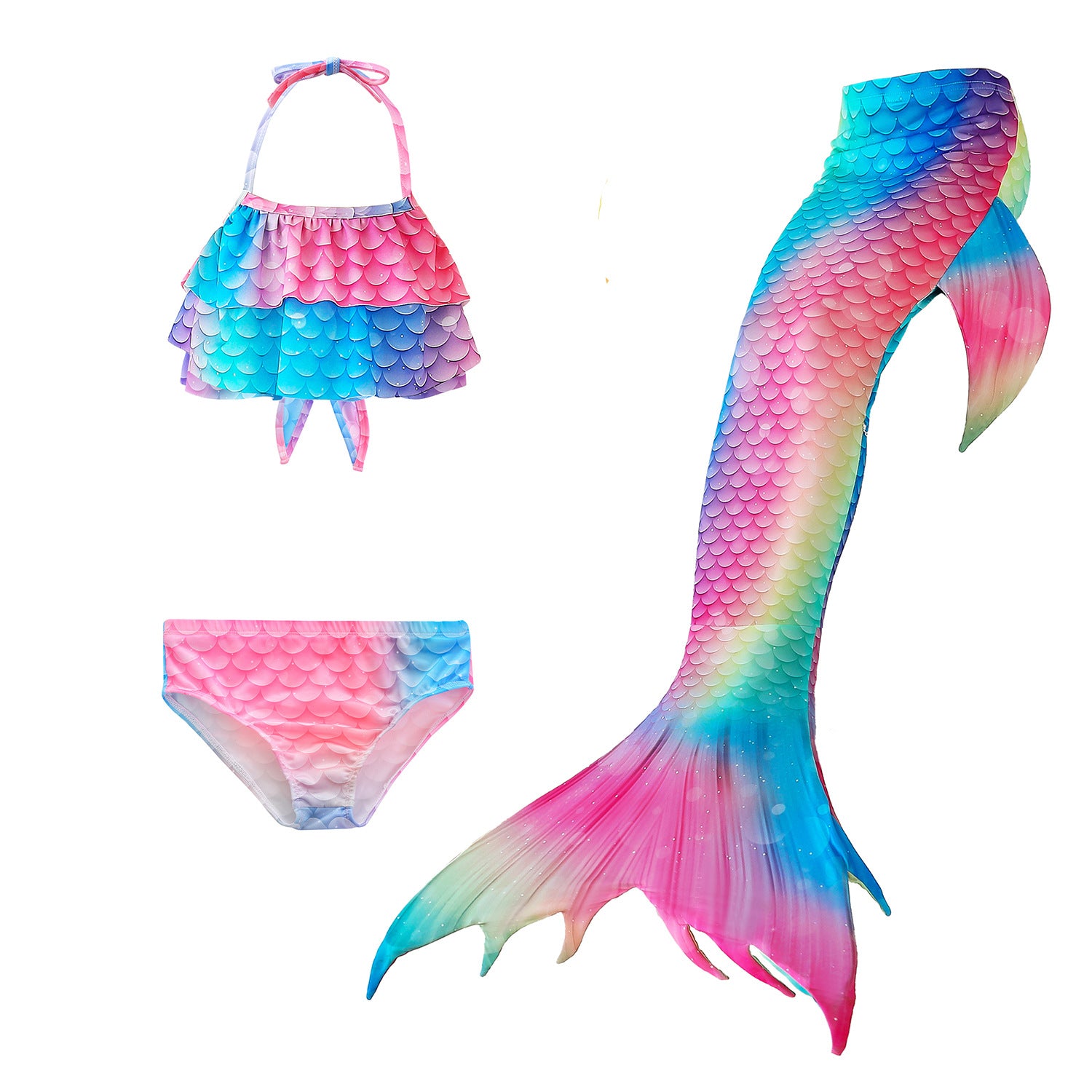 Kid Girl Swimsuit Mermaid Tail Swim Bikini