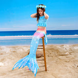 Kid Girls Swimming Mermaid Tail Swimsuits Swimwear