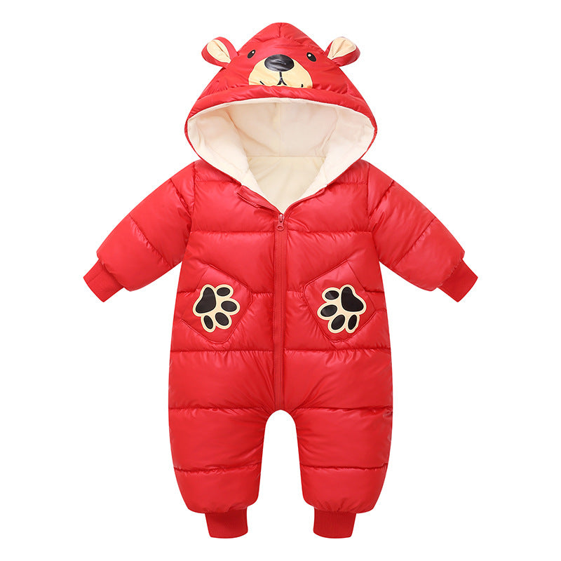 Baby Conjoined Eiderdown Cotton-padded Thickened Jumpsuit Romper