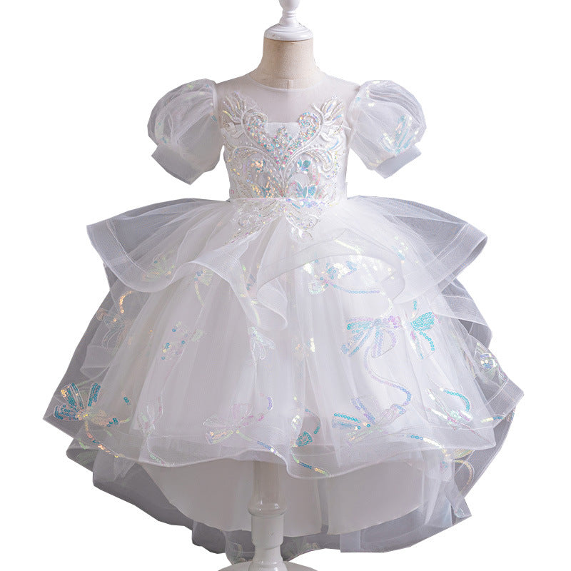Kid Girl Summer Flower Birthday Party Princess Dress