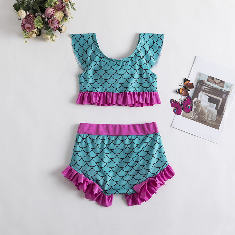 Toddler Girl Summer Cute Mermaid Swimsuit