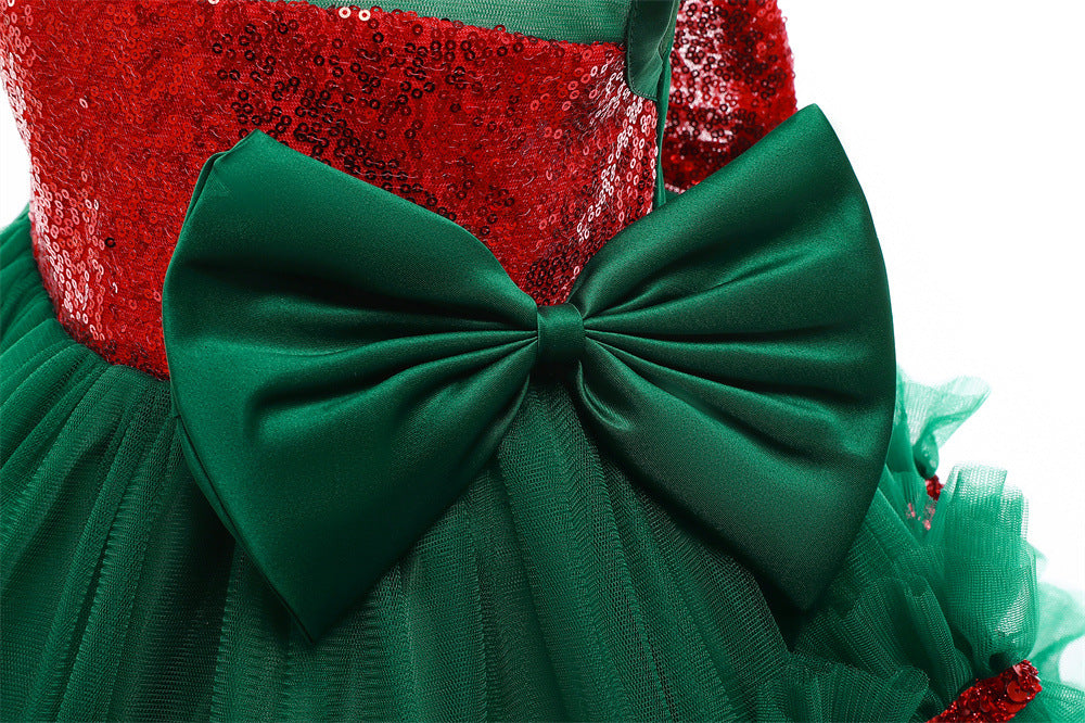 Kid Baby Girl Princess Tulle Christmas Shaggy Dresses