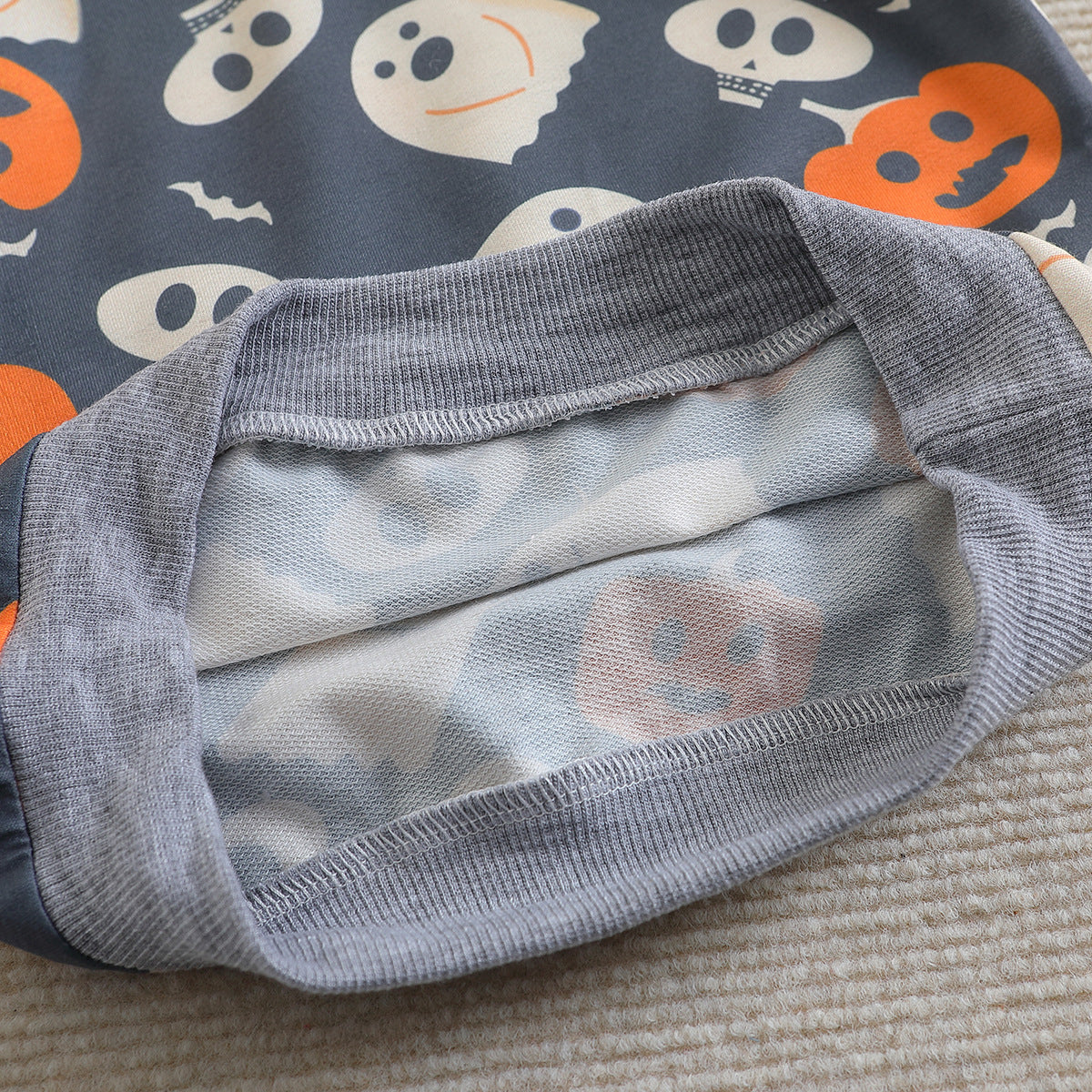 Halloween Kid Baby Boy Pumpkin Print Long Sleeve 2 Pcs Set