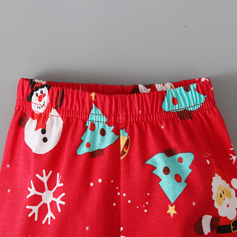 Kid Boys Santa Claus Christmas Long-sleeved Pajamas