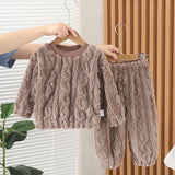 Kid Baby Girls Pajamas Autumn Winter Cotton Plush Home Pajamas