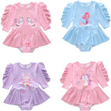 Kid Baby Girl  One-piece Sun Resistant Swimsuit