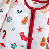 Baby Christmas Spring Autumn Long Sleeve Cartoon Zipper Rompers