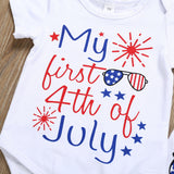 Baby Girl Independence Day New Letter Printed Set