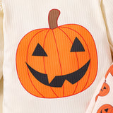 Baby Halloween Harper Pumpkin Baby Cute Creeper 2 Pcs Sets