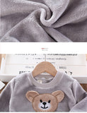 Kid Baby Boy Autumn Winter Coral Velvet 2  Pcs Set Pajamas