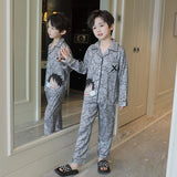 Kid Boy Pajamas Simulted Silk Ice Silk Homewear Pajamas