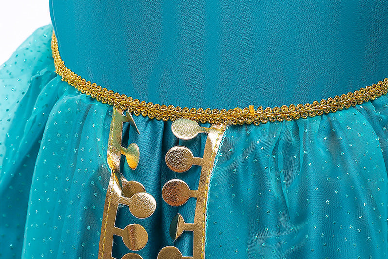 Kid Girl Halloween Princess Jasmine Dress