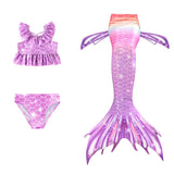 Kid Girls Swimming Mermaid Tail Swimsuits Swimwear