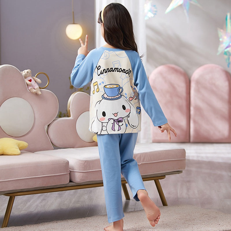 Kid Baby Girl Cotton Thin Parent-child Homewear Pajamas