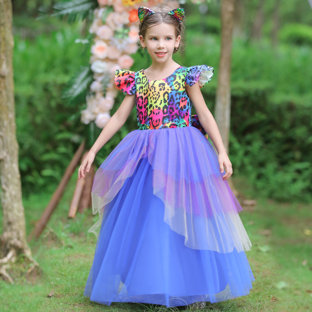 Kid Girl Halloween Long Masquerade Dresses