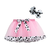 Kid Girls Lined Cartoon Cow Zebra Skirts