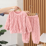 Kid Baby Girls Pajamas Autumn Winter Cotton Plush Home Pajamas