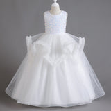 Kid Girl Wedding Flower Princess Piano Performance Dress