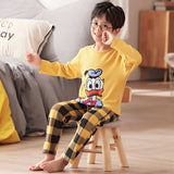 Kid Baby Boy Cartoon Spring Autumn Long Sleeved Pure Cotton Pajamas