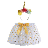 Kid Baby Girl Mesh Dot Gilding Tutu Princess Gauze Skirts