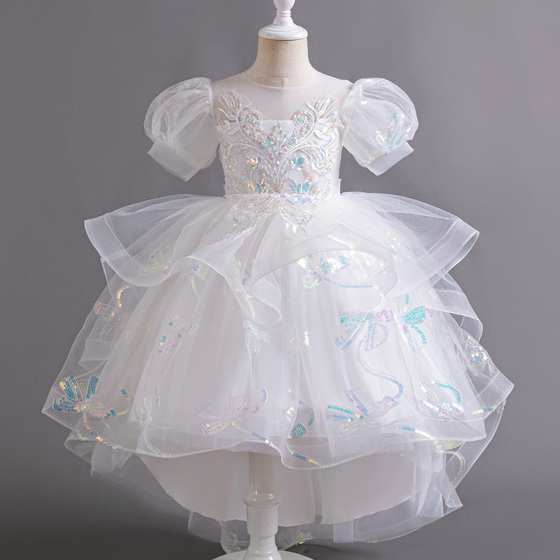 Kid Girl Summer Flower Birthday Party Princess Dress