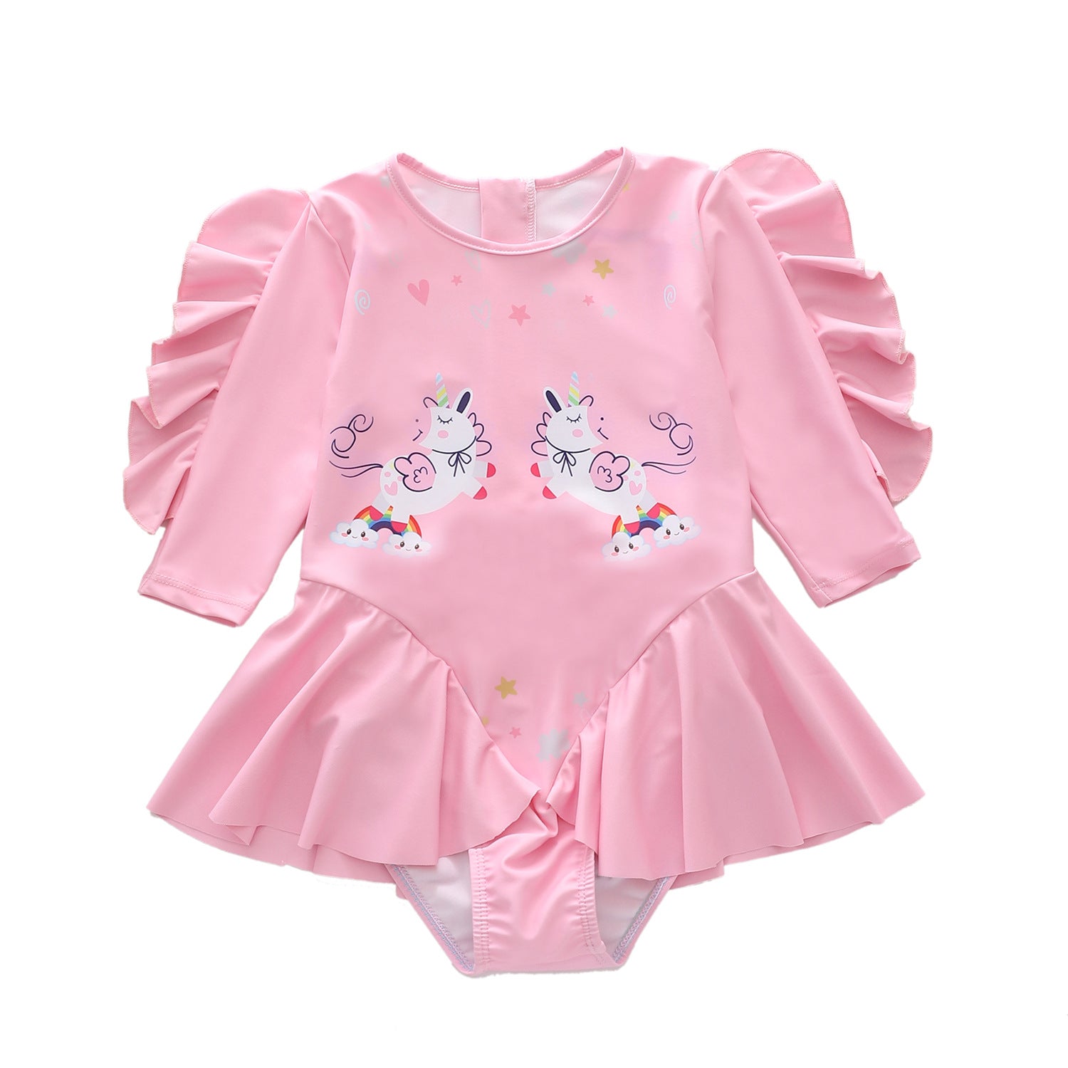 Kid Baby Girl  One-piece Sun Resistant Swimsuit