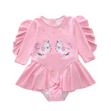 Kid Baby Girl  One-piece Sun Resistant Swimsuit